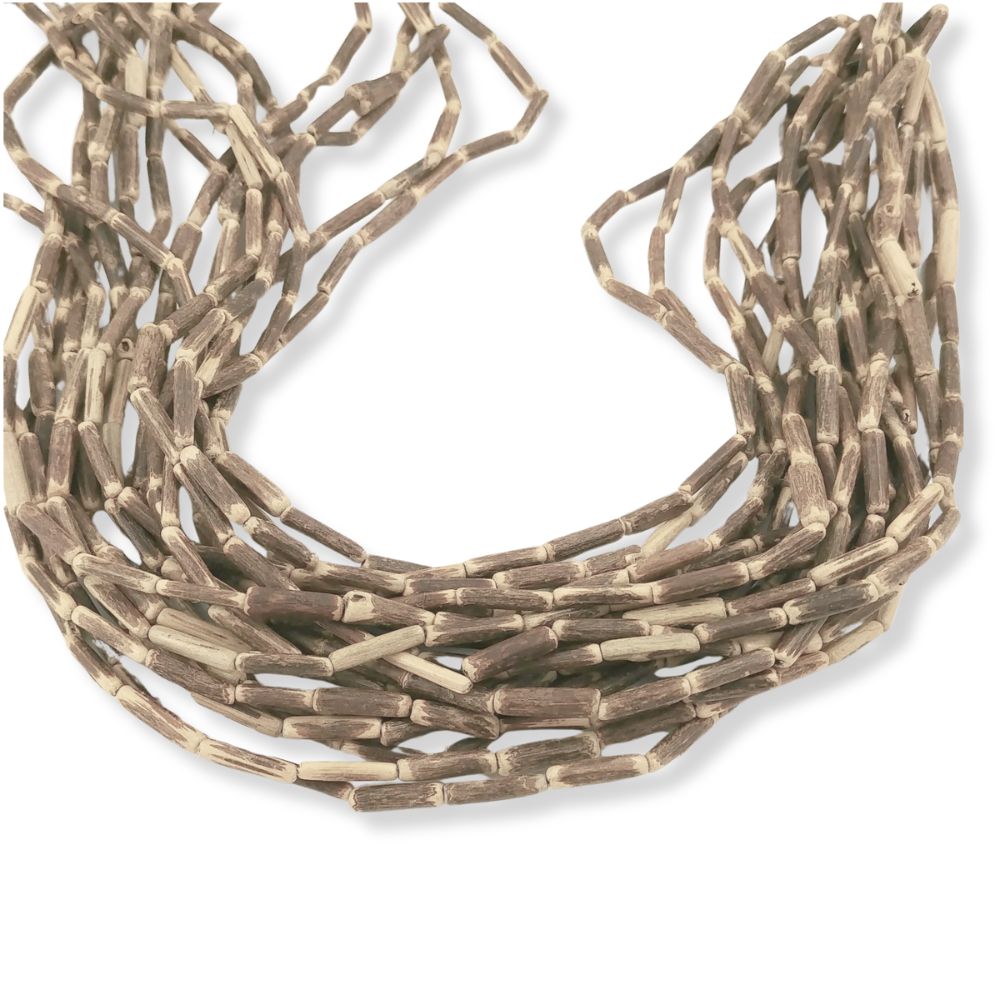 1 strand Wood Coconut Beads - Eco Friendly Tube Beads 15mm