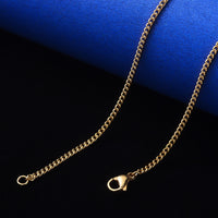 1 Fine stainless steel curb chain necklace