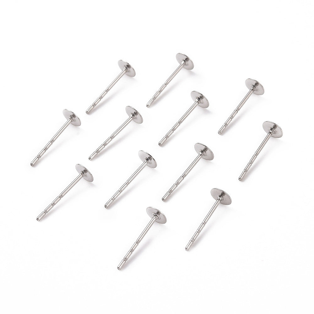 50 Surgical stainless steel earring posts