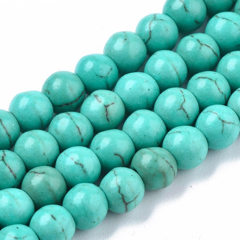 Turquoise Stone Beads 6mm, 8mm Round
