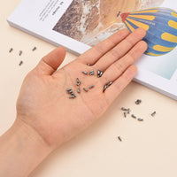 10 Stainless steel teardrop shaped charms 6mm