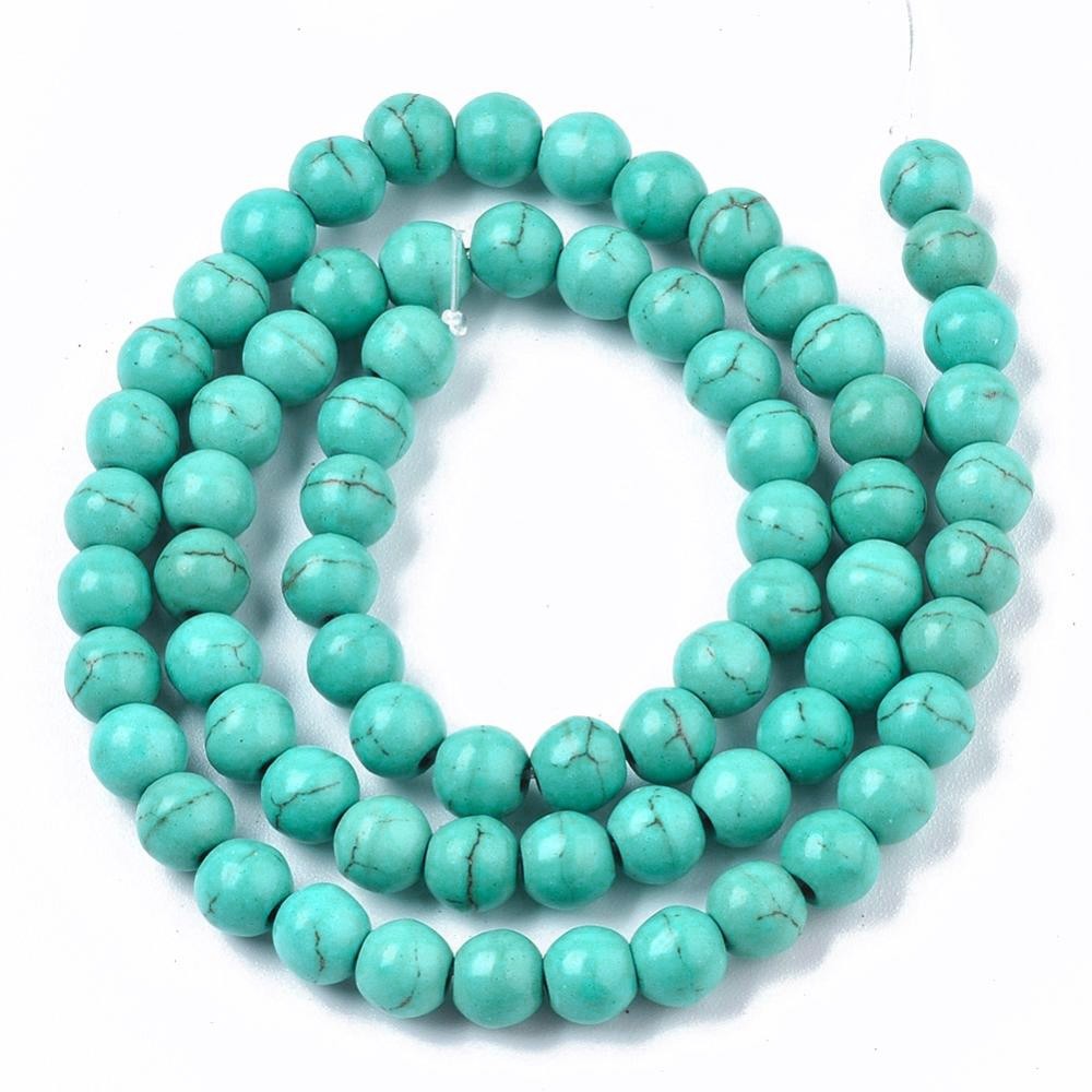 Turquoise Stone Beads 6mm, 8mm Round