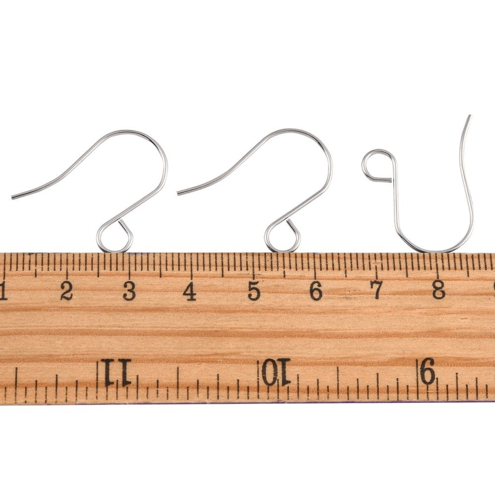 20 big ear wire, Surgical stainless steel, Large hole