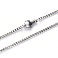 1 Fine stainless steel curb chain necklace