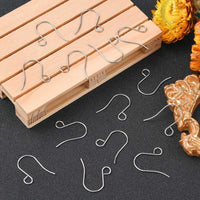 20 big ear wire, Surgical stainless steel, Large hole