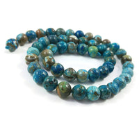 Natural ocean jasper beads - 8mm