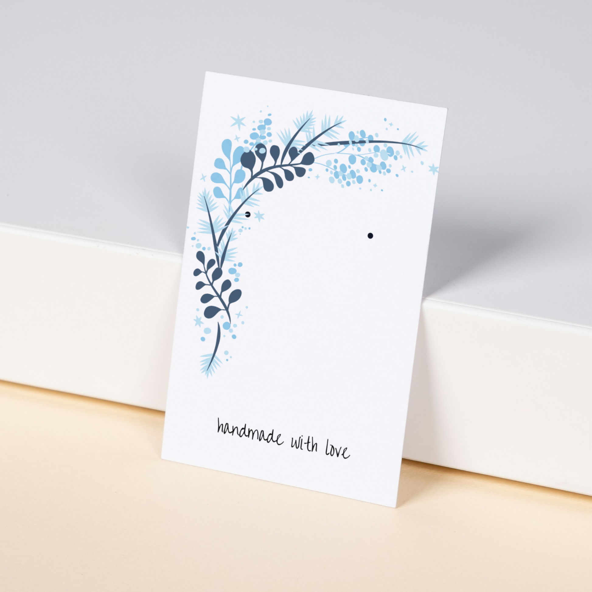 Winter Whimsy Editable Earring Cards