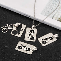 1 Bicycle pendant stainless steel hypoallergenic