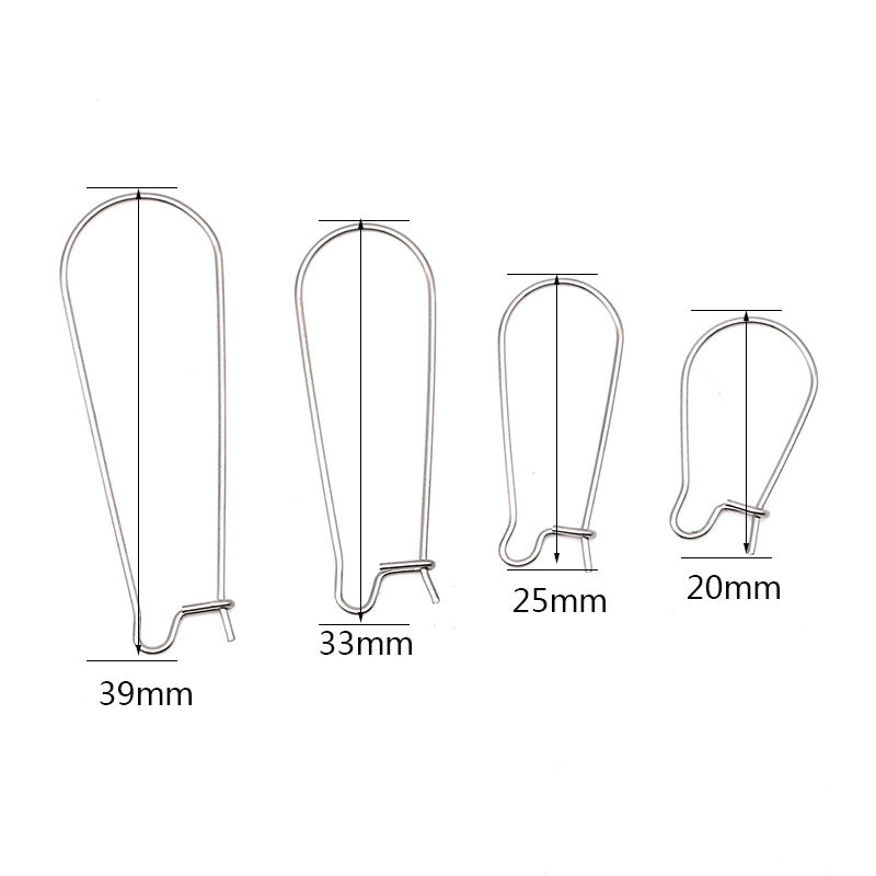 50 Surgical steel kidney earring hooks