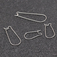50 Surgical steel kidney earring hooks