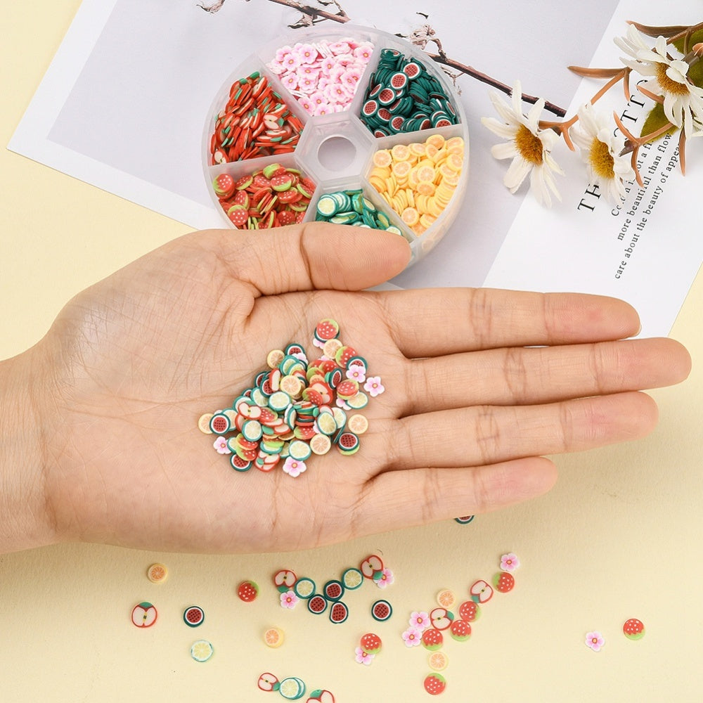 1800 cabochons fruits en pâte polymère