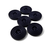 Bouton de bois de 25mm - ensemble de 6 boutons en bois naturel avec cercles