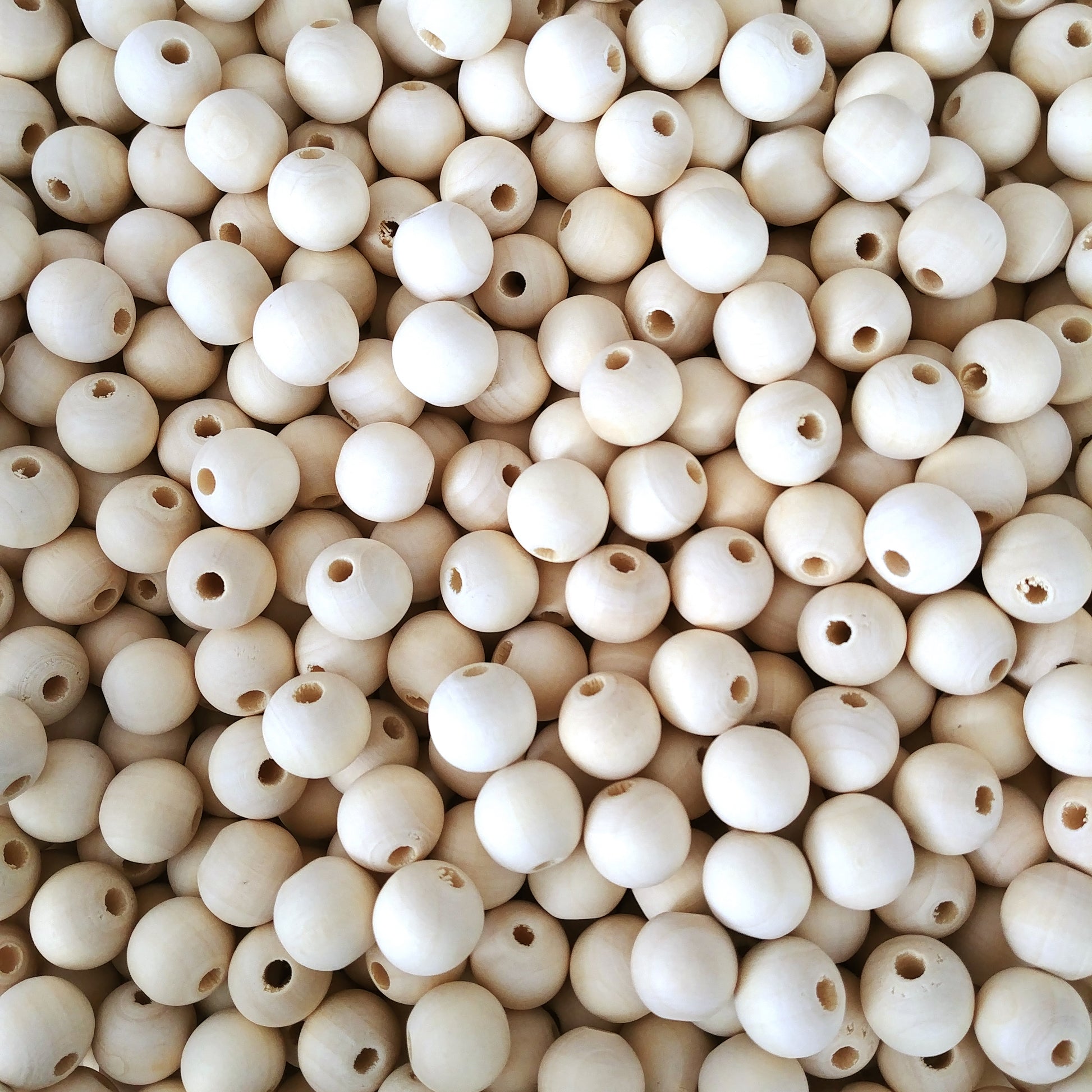 Natural Wood Beads round 14mm unfinished spacer beads 25pcs