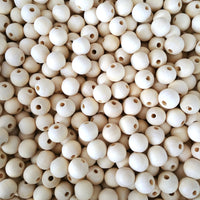 Natural Wood Beads round 14mm unfinished spacer beads 25pcs