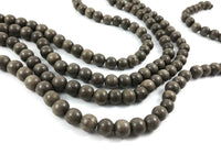Grey Wooden Beads - Round Greywood Beads 6mm, 8mm or 10mm