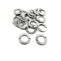 6 Donut connector stainless steel charms