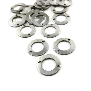 6 Donut connector stainless steel charms