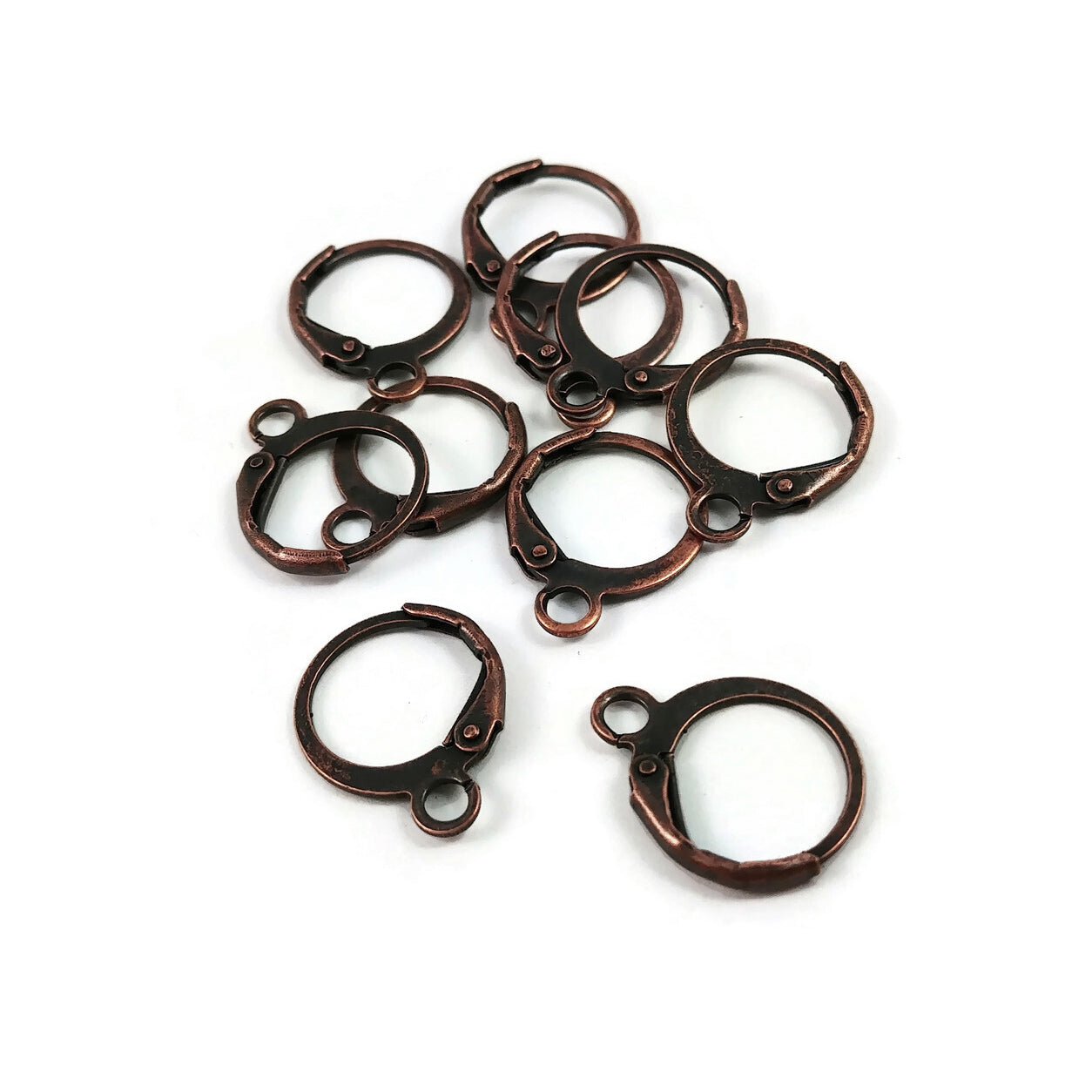 10 Round lever back earring hooks