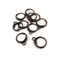10 Round lever back earring hooks