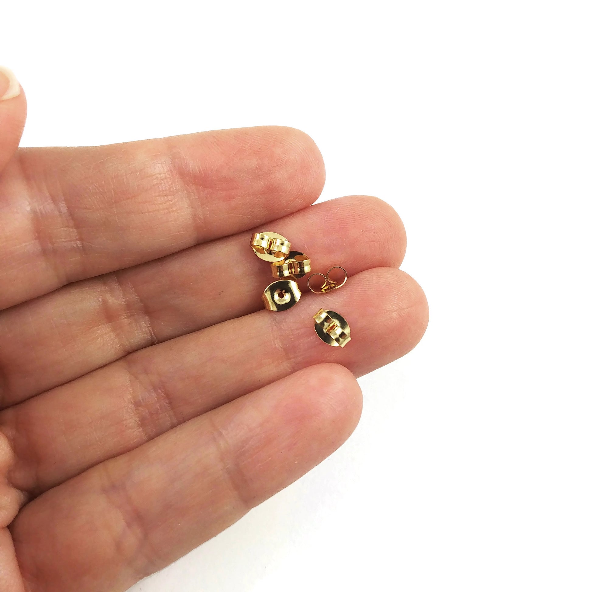 50 Gold stainless steel earring backs