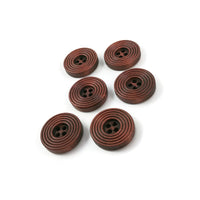 Coffee brown Wooden Sewing Buttons 20mm - set of 6 natural circle wood button