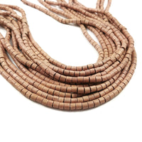 5mm rosewood tube beads, Mini wood spacer beads, Natural beads for jewelry making