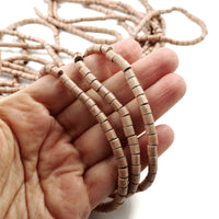5mm rosewood tube beads, Mini wood spacer beads, Natural beads for jewelry making