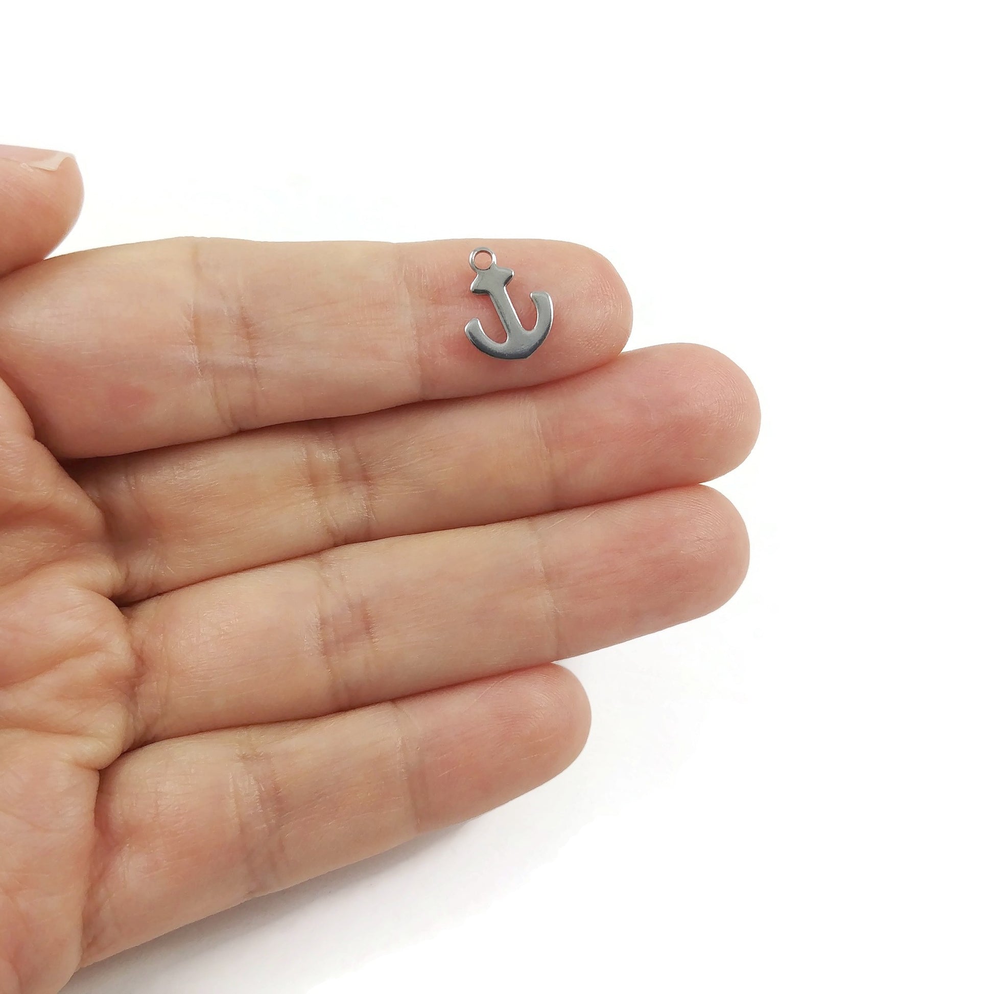 5 Anchor charms stainless steel hypoallergenic charms