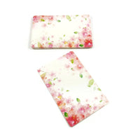 Cartons rectangulaires pour boucles d'oreille 30 x 50 mm à motif de fleurs roses