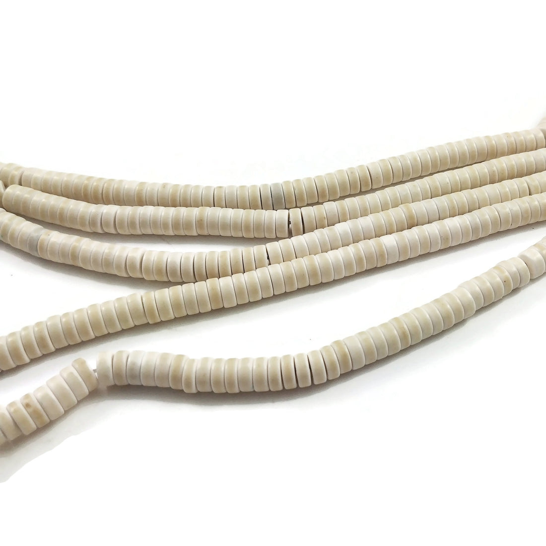 White Turquoise Stone Beads 6mm Rondelle