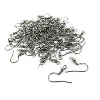 100 Stainless steel french earring hooks, Hypoallergenic ear wire