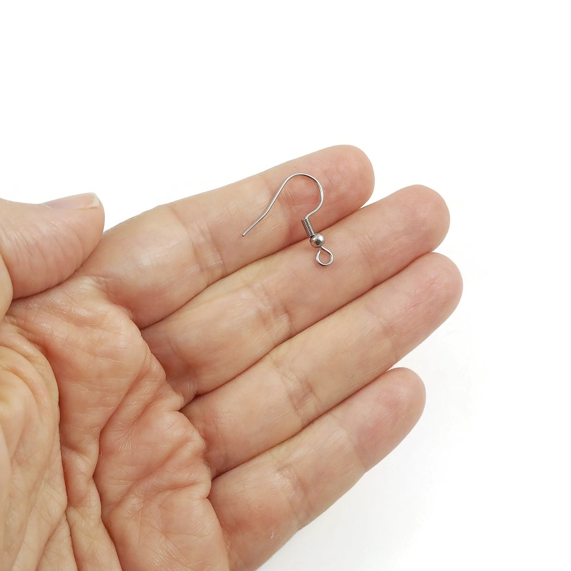 100 Stainless steel french earring hooks, Hypoallergenic ear wire