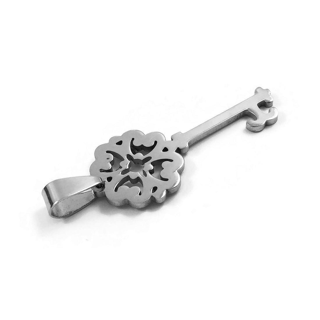 Pendentif clé en acier inoxydable 38mm