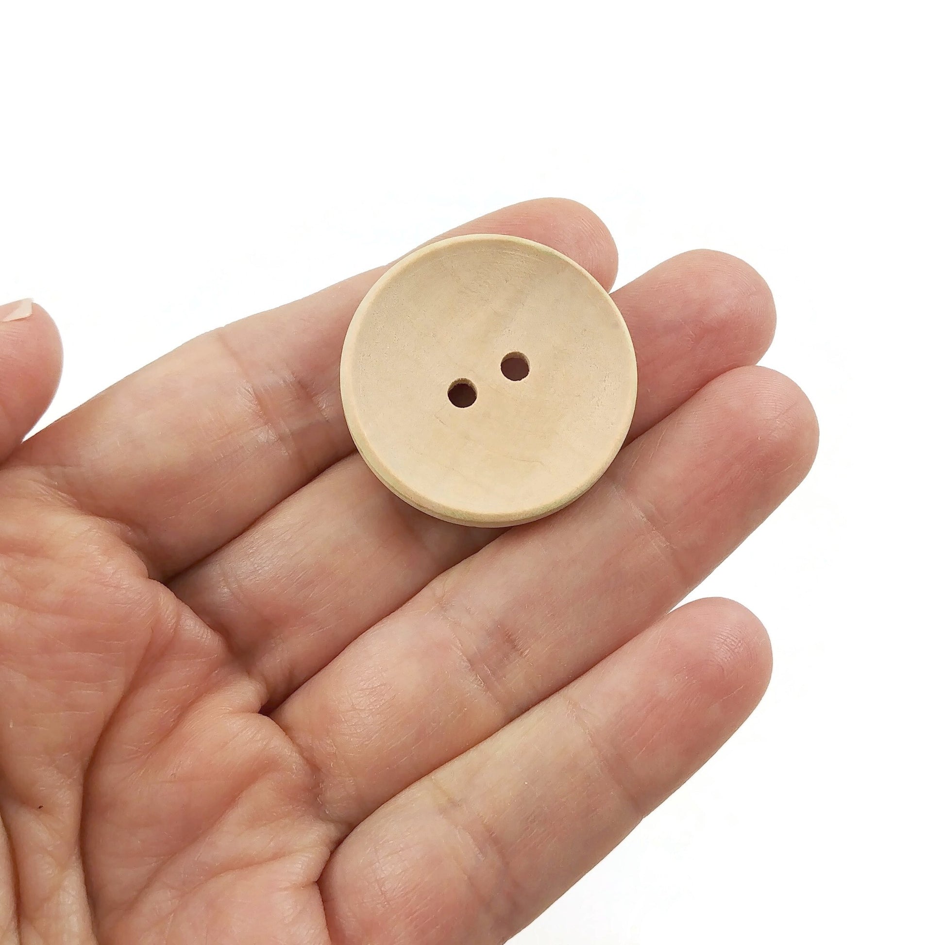 Bouton de bois brut de 20, 30, 35 ou 40mm - ensemble de 2 boutons en bois naturel