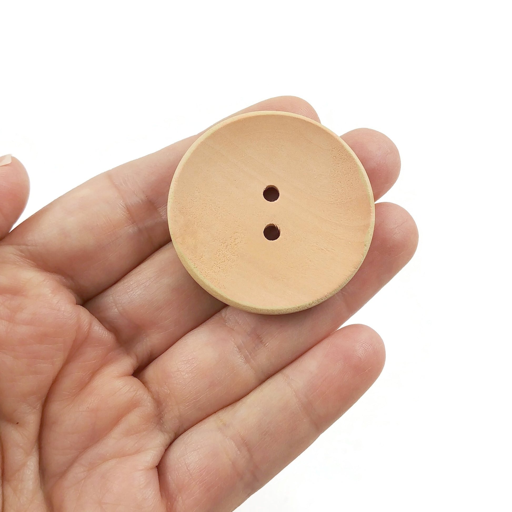 Bouton de bois brut de 20, 30, 35 ou 40mm - ensemble de 2 boutons en bois naturel