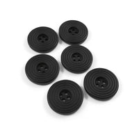 Bouton de bois de 25mm - ensemble de 6 boutons en bois naturel avec cercles