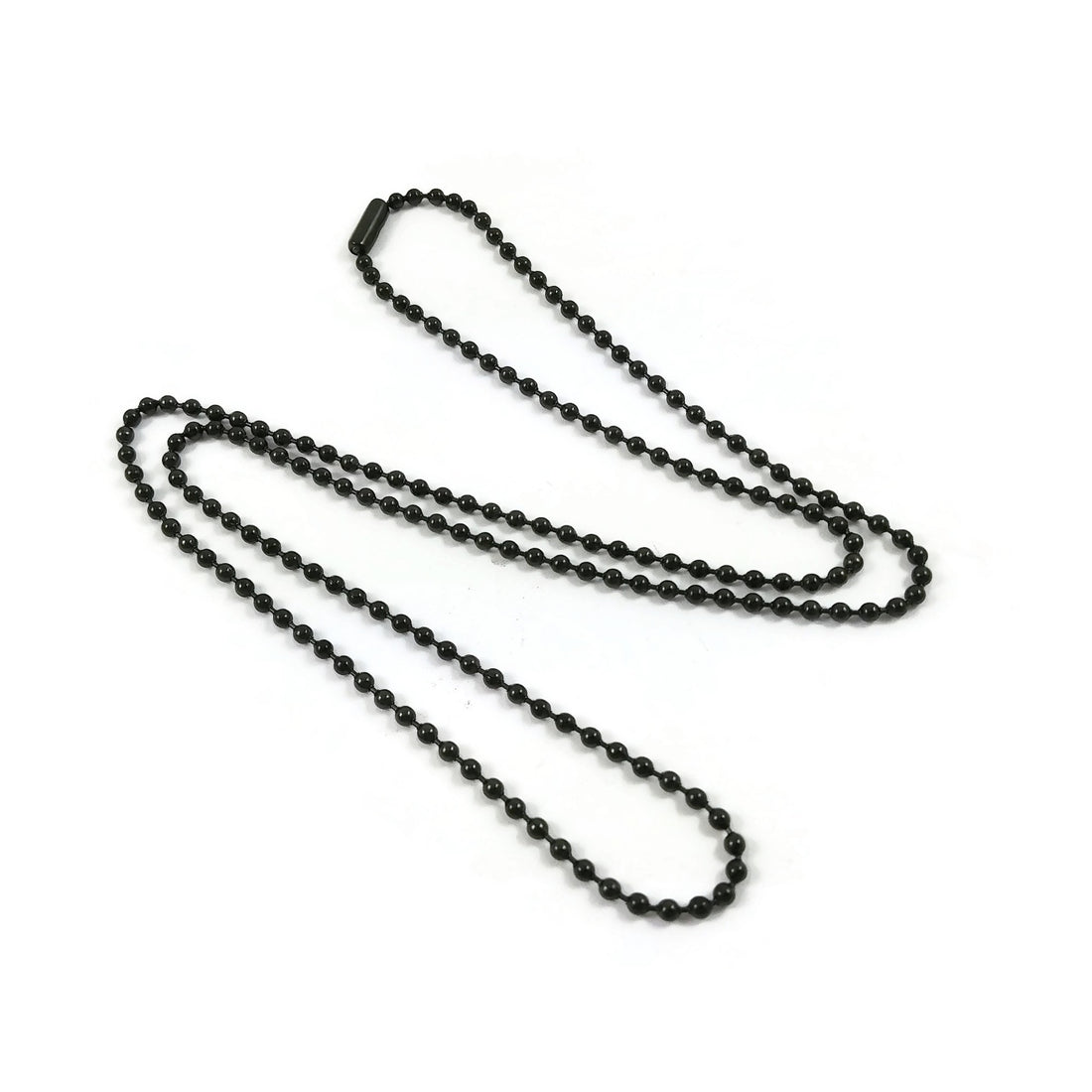 Chaine noire en acier inoxydable 2.5mm - 60cm