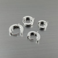 2 Stainless steel huggie hoops with loop, Gold, Silver, Earring findings