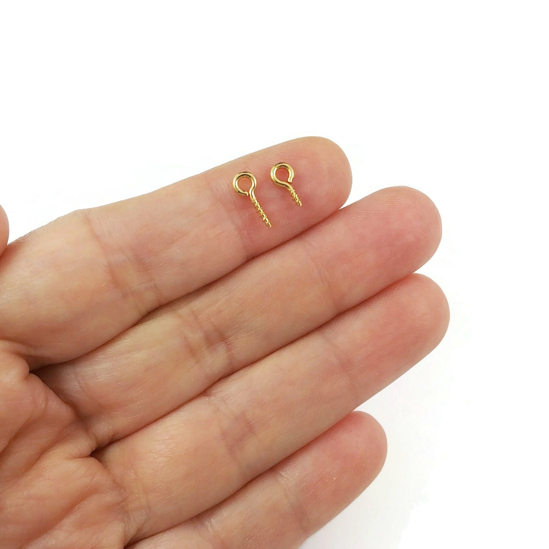 10 Anneaux à vis or hypoallergénique en acier inoxydable