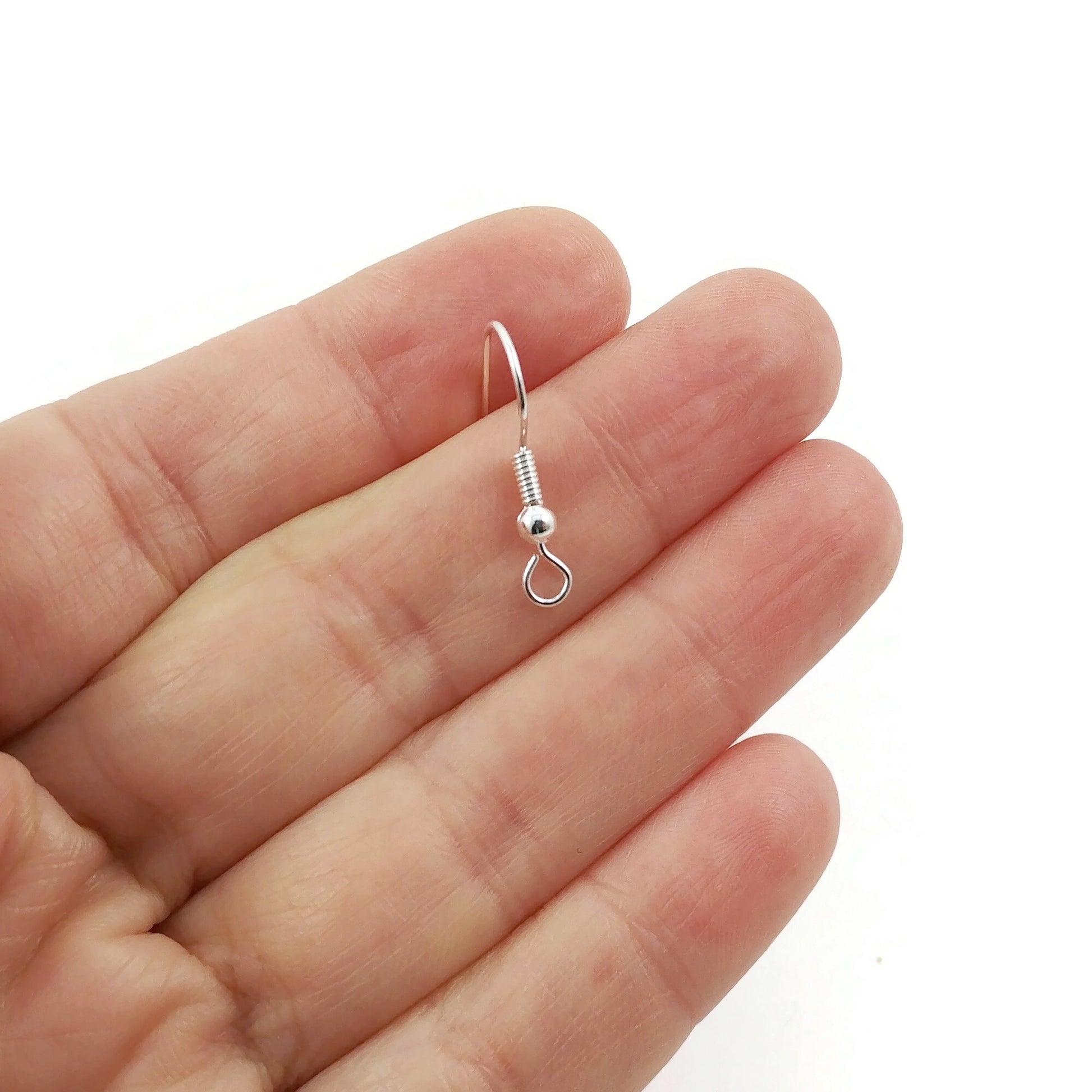 50 Grade A silver plated iron earring hooks