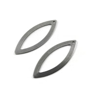 2 Horse Eye pendant stainless steel 35mm charms