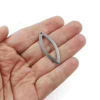 2 Horse Eye pendant stainless steel 35mm charms