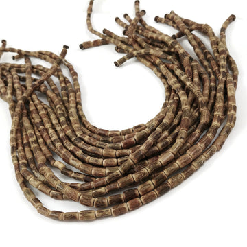 Sigid Vine Wood Tube Beads 8mm - Eco Friendly Tube Beads 8mm - 16" strand