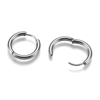 2 Stainless steel huggie hoops, 3 sizes available
