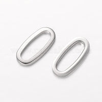 5 Hypoallergenic Silver Oval closed Jump Rings 16mm - Stainless Steel