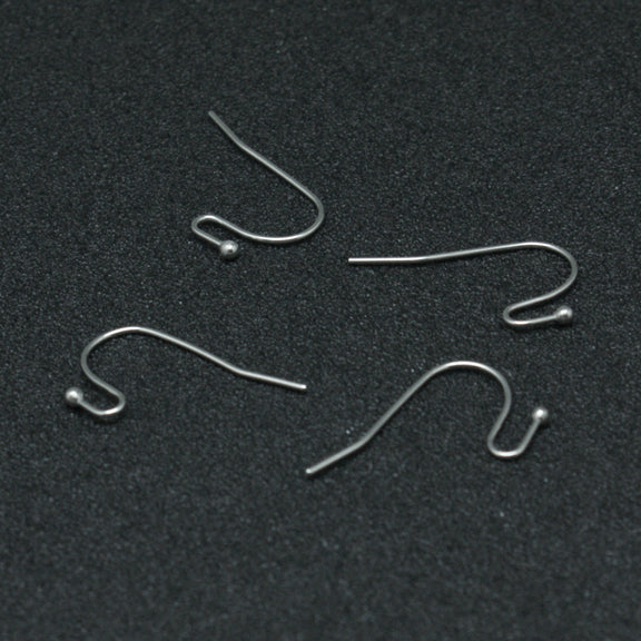50 Stainless steel ear wire hooks, Hypoallergenic 22mm