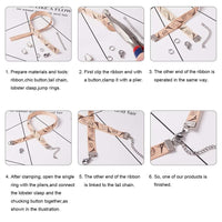 10 fermoirs griffes en acier inoxydable 7, 10 or 13mm