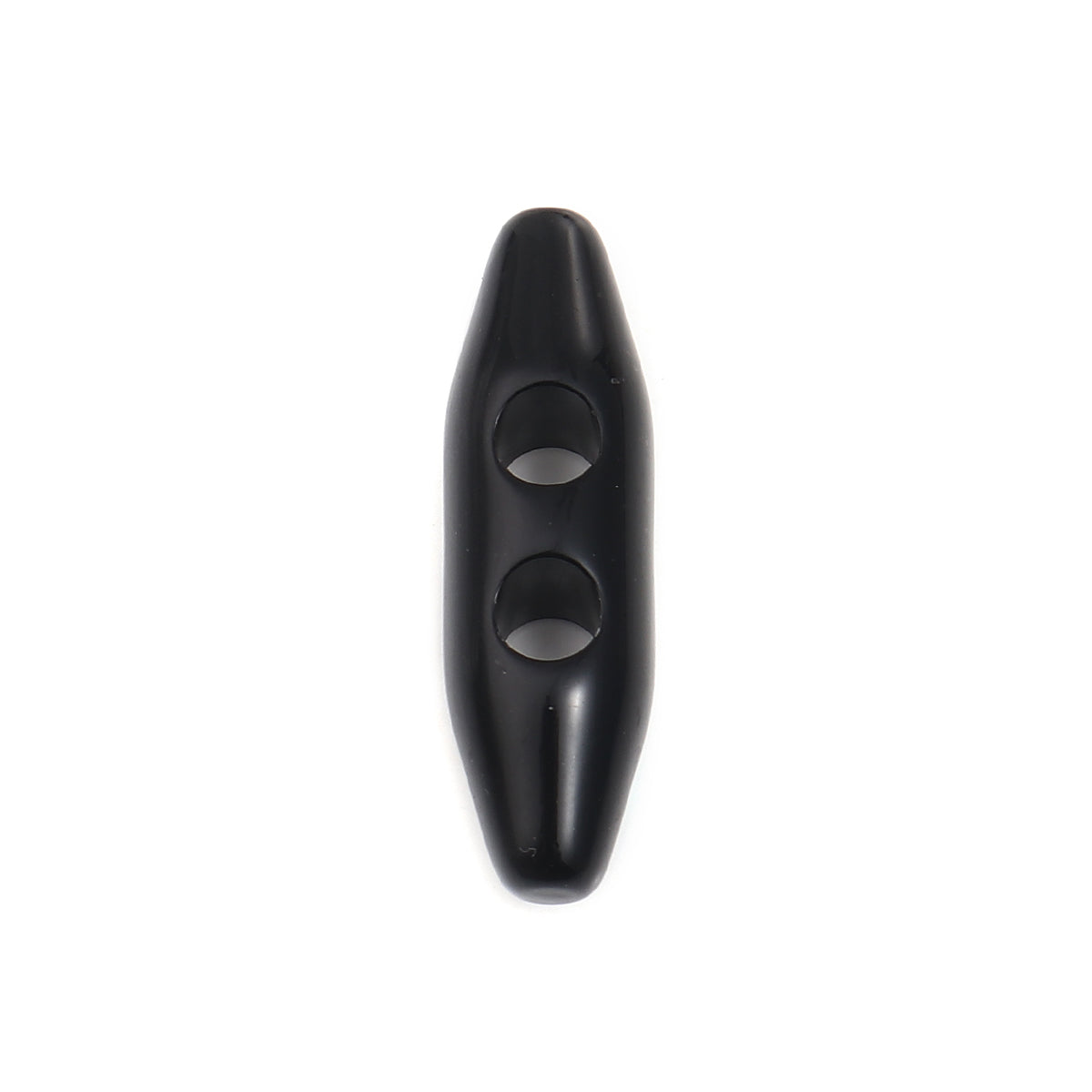5 Black Acrylic Toggle Sewing Buttons 37x10mm
