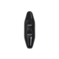 5 Black Acrylic Toggle Sewing Buttons 37x10mm