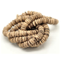 8mm natural coconut rondelle beads